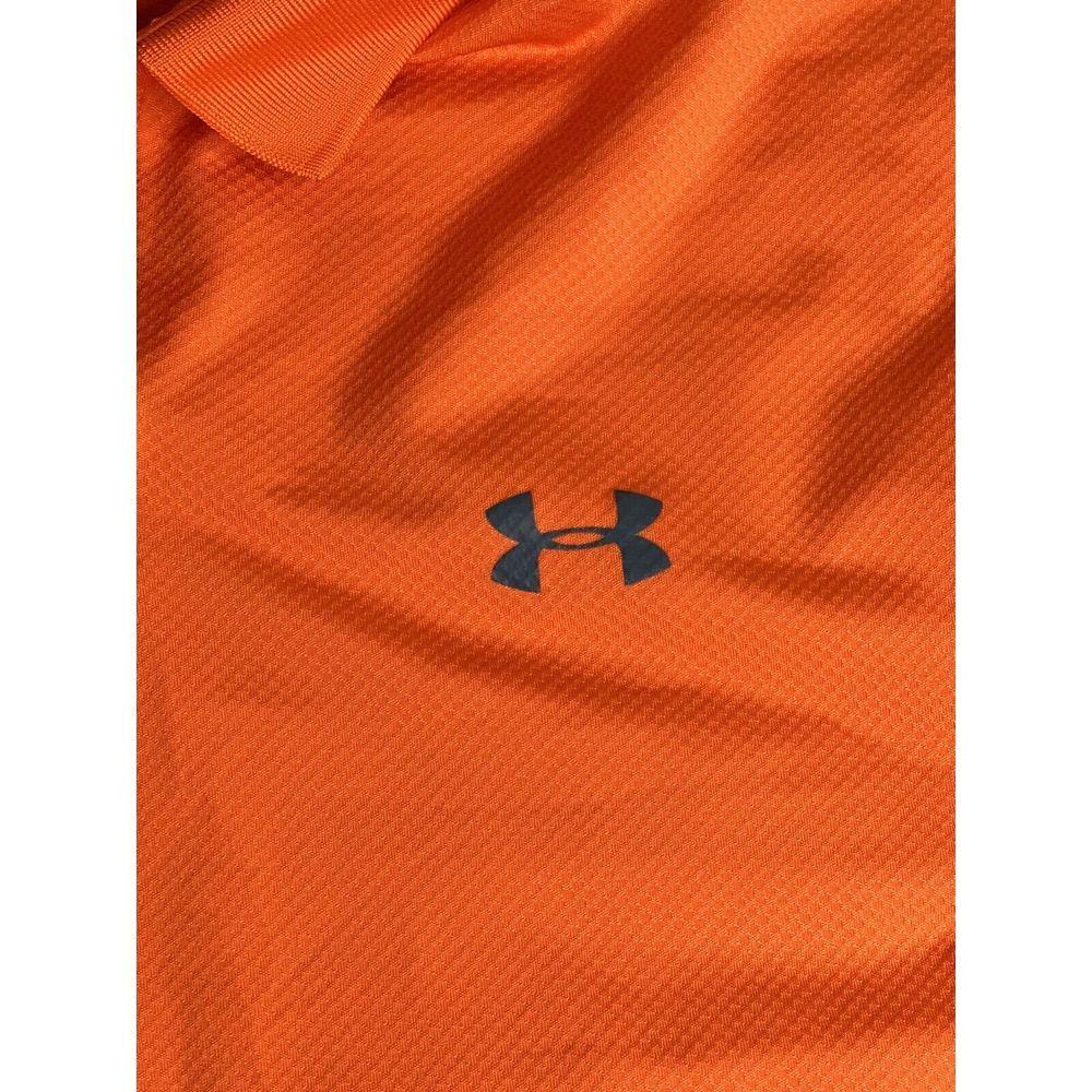 Under Armour Men's Orange Polo Shirt Short Sleeve‎ Large Loose Heatgear Golf - Picture 4 of 8